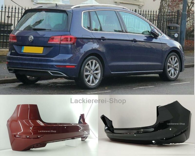 STOßSTANGE HINTEN LACKIERT IN WUNSCHFARBE NEU für VW Golf Sportsvan 2017-2020