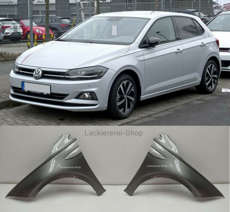 KOTFLÜGEL VORNE LACKIERT IN WUNSCHFARBE NEU für VW Polo 2017-