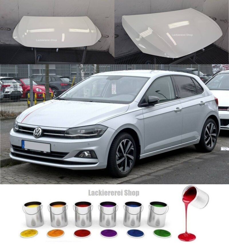 MOTORHAUBE LACKIERT IN WUNSCHFARBE NEU für VW Polo 2017-