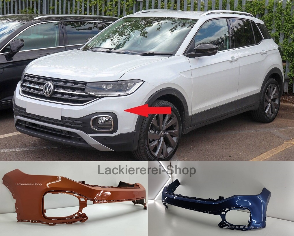 STOßSTANGE VORNE LACKIERT IN WUNSCHFARBE NEU für VW T-Cross 2018-2023