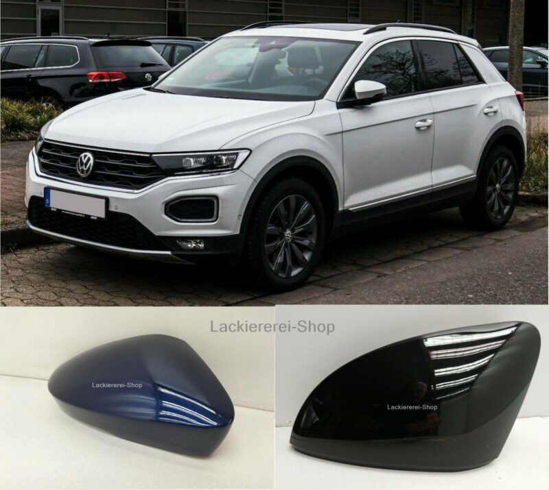 AUßENSPIEGEL KAPPE/GEHÄUSE LACKIERT IN WUNSCHFARBE NEU für VW T-Roc