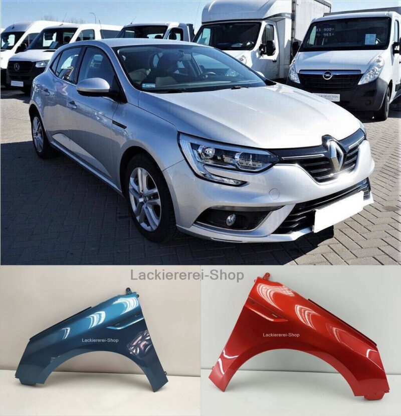 KOTFLÜGEL VORNE LACKIERT IN WUNSCHFARBE NEU für Renault Megane IV 2015-