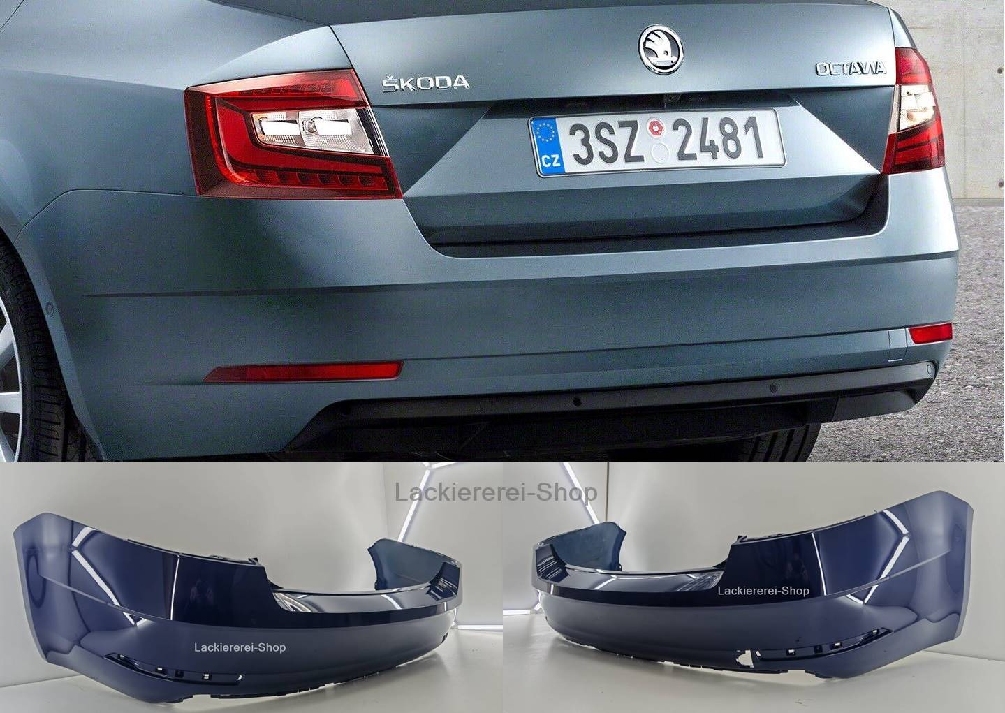STOßSTANGE HINTEN LACKIERT IN WUNSCHFARBE NEU für Octavia 3 2017-2020 Limousine