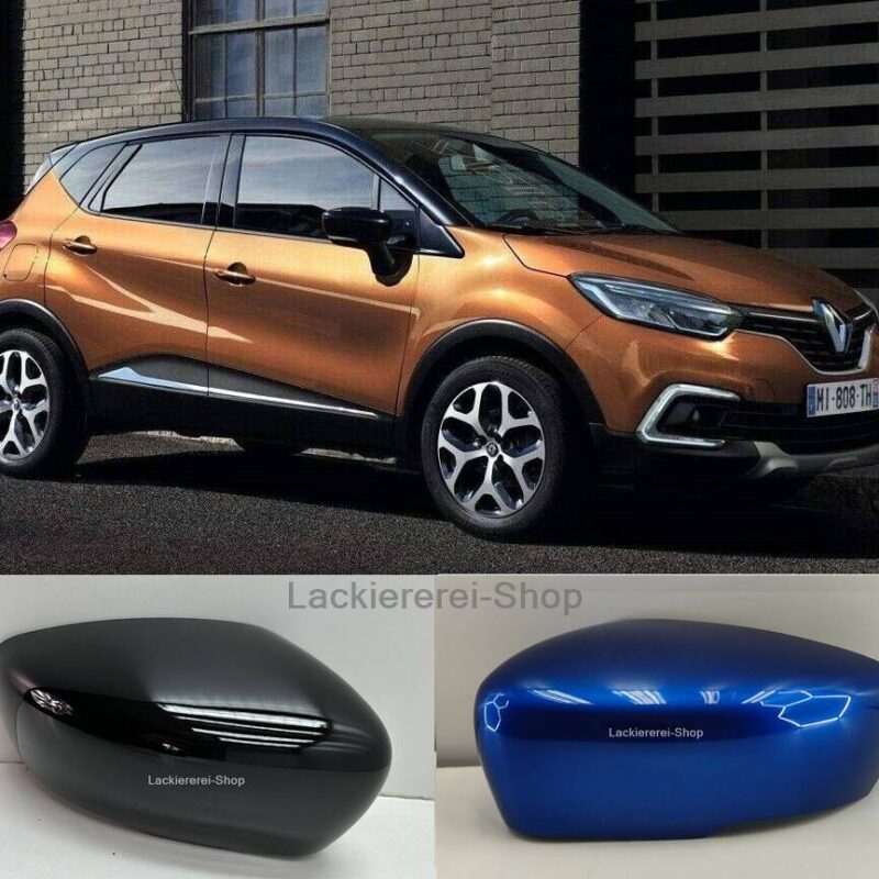 AUßENSPIEGEL KAPPE/GEHÄUSE LACKIERT IN WUNSCHFARBE NEU für Renault Captur I