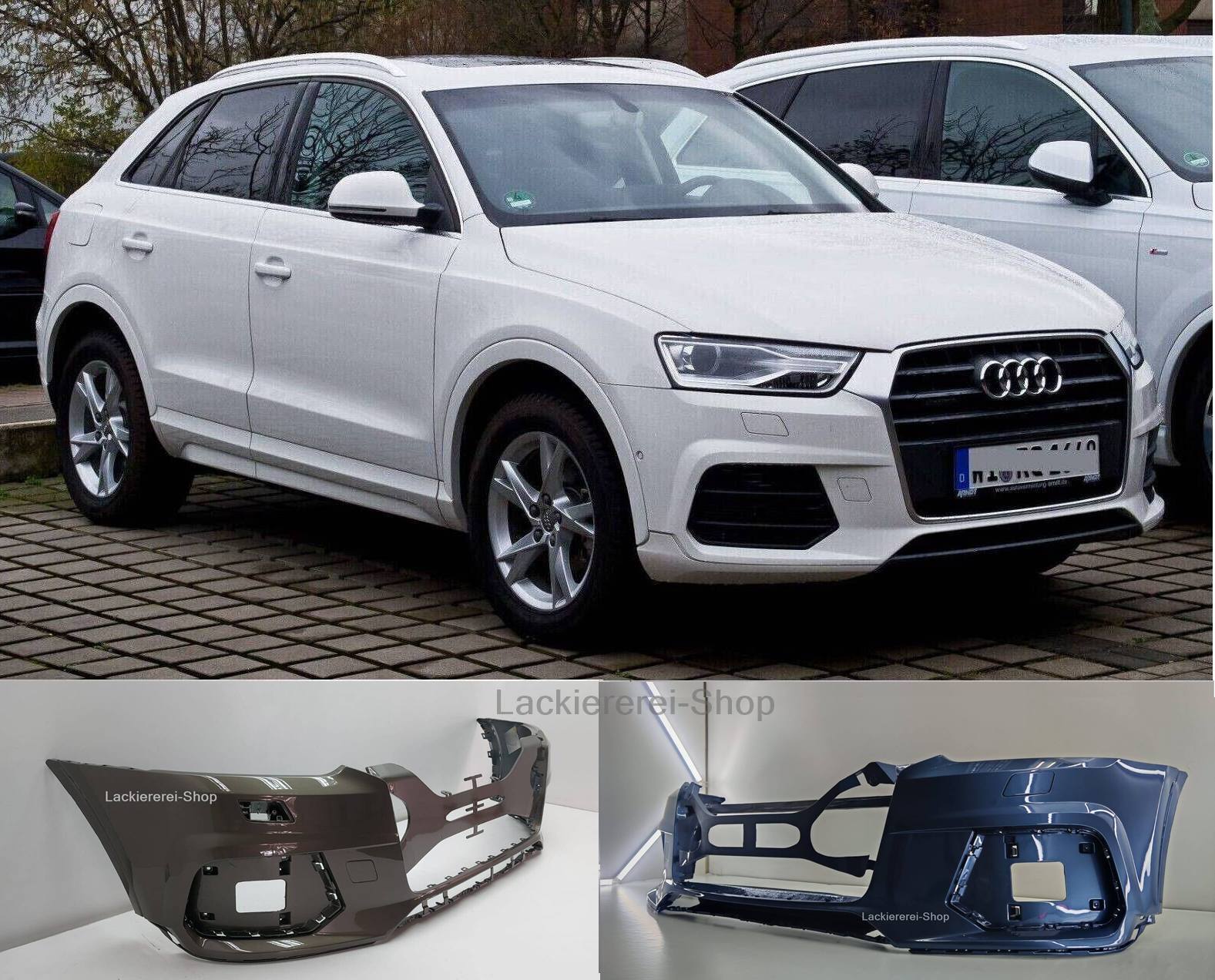 STOßSTANGE VORN LACKIERT IN WUNSCHFARBE NEU für Audi Q3 2014-2018