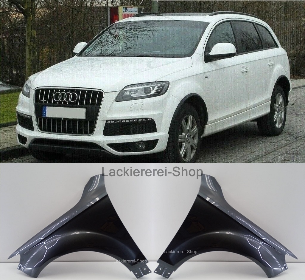 KOTFLÜGEL VORNE LACKIERT IN WUNSCHFARBE NEU für Audi Q7 2005-2015 (ALU)