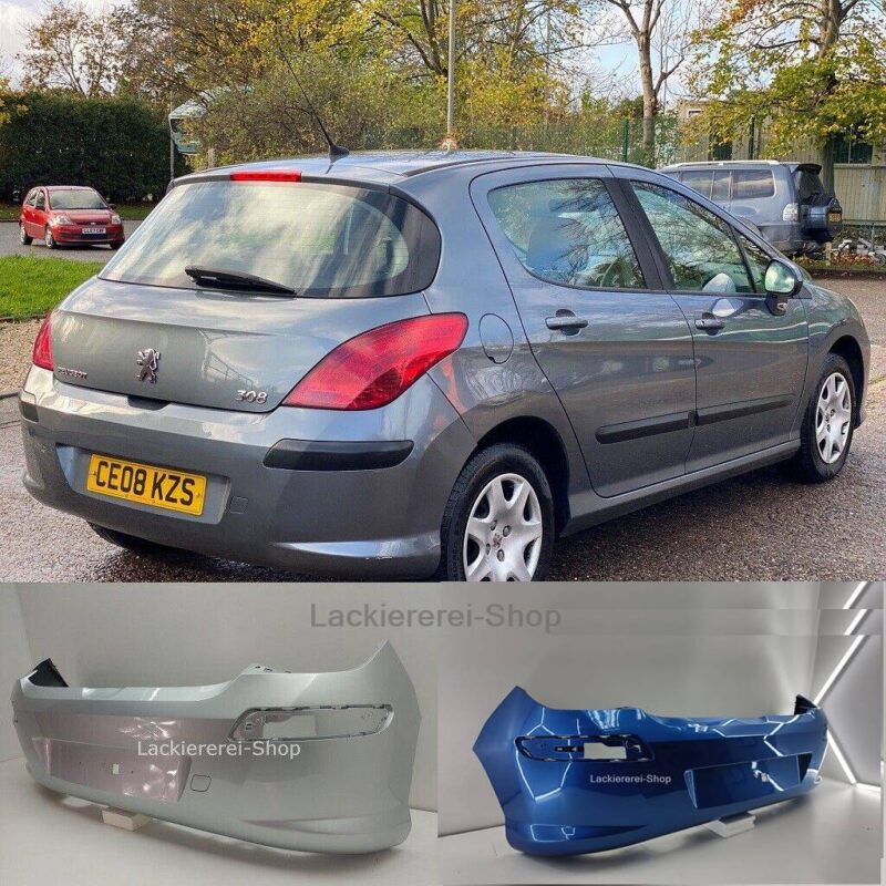 STOßSTANGE HINTEN LACKIERT IN WUNSCHFARBE NEU für Peugeot 308 2007-2011