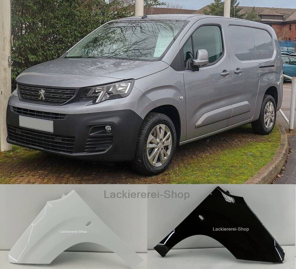 KOTFLÜGEL VORNE LACKIERT IN WUNSCHFARBE NEU für Peugeot Partner/Rifter 2018-