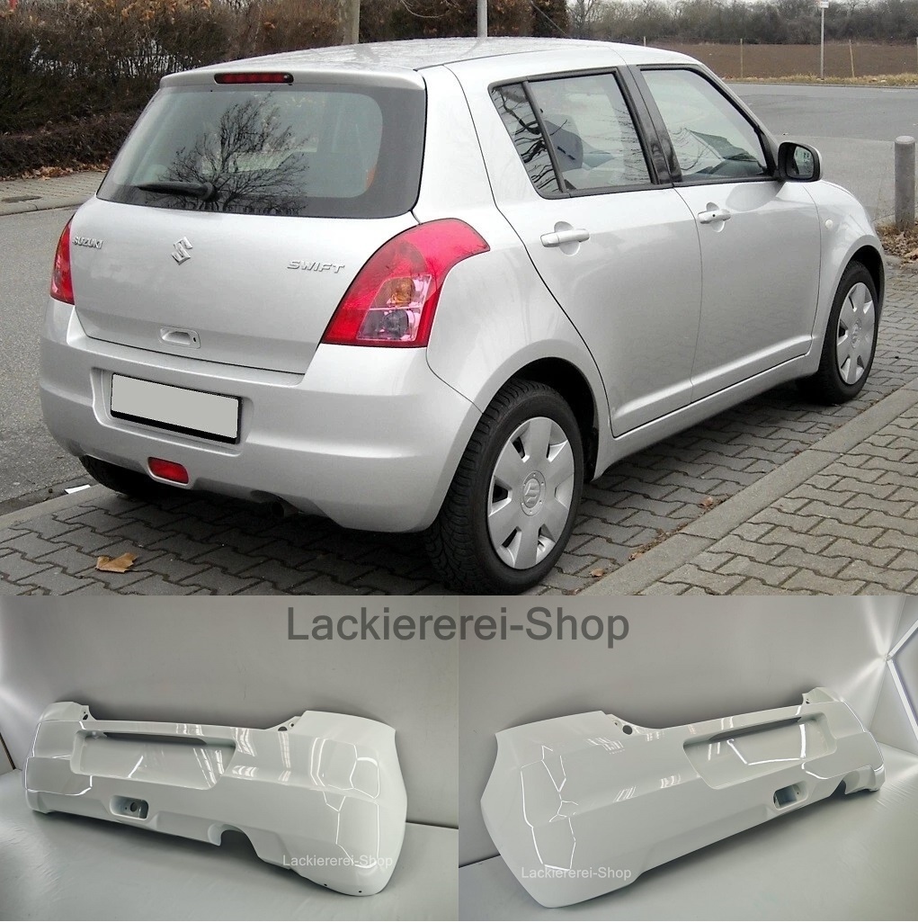 STOßSTANGE HINTEN LACKIERT IN WUNSCHFARBE NEU für Suzuki Swift III 2008-2010