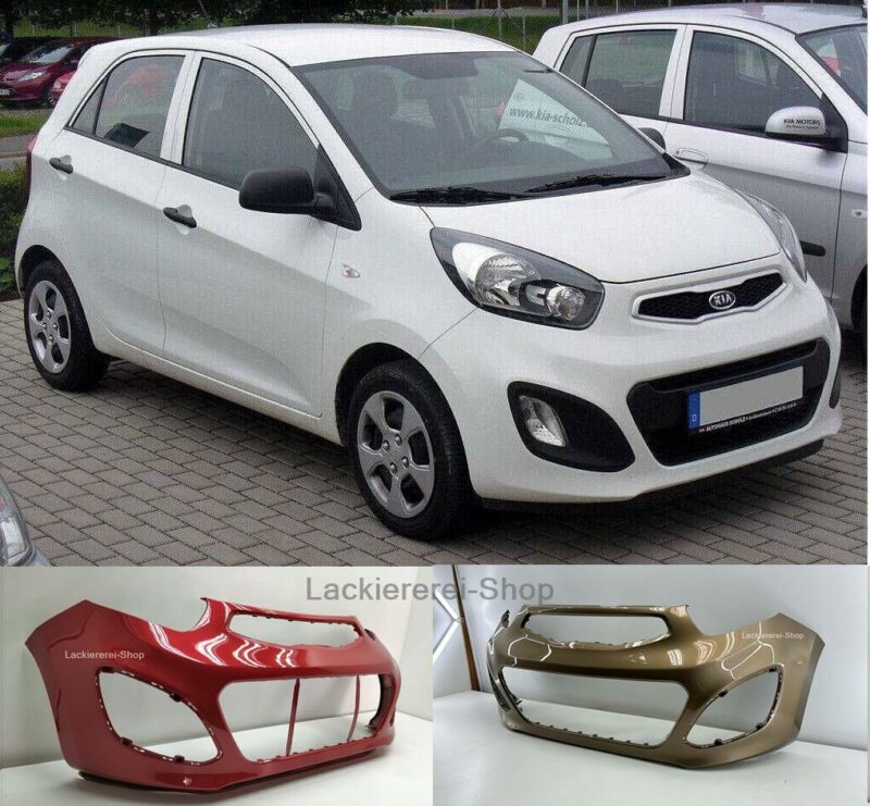 STOßSTANGE VORNE LACKIERT IN WUNSCHFARBE NEU für Kia Picanto 2011-2015 5-Türer
