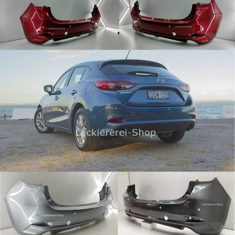 STOßSTANGE HINTEN LACKIERT IN WUNSCHFARBE NEU für Mazda 3 2017-2019