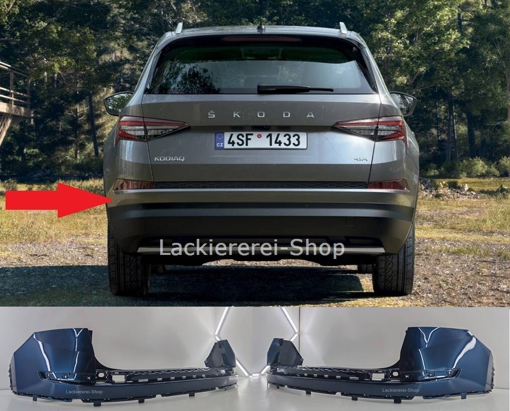 STOßSTANGE HINTEN LACKIERT IN WUNSCHFARBE NEU für Skoda Kodiaq 2016-2021
