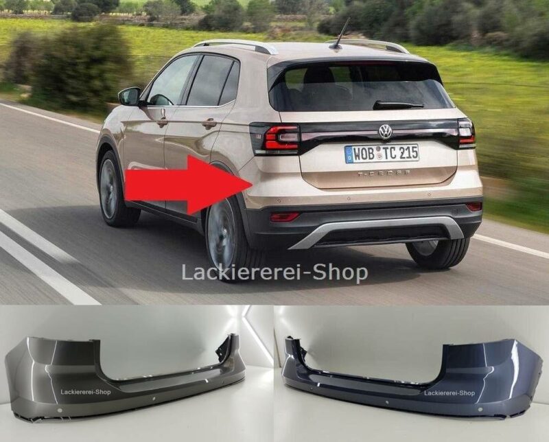 STOßSTANGE HINTEN LACKIERT IN WUNSCHFARBE NEU für VW T-Cross 2018-