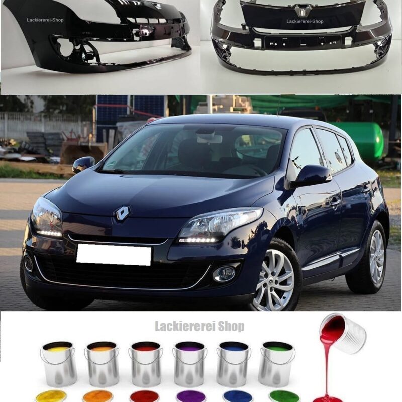 STOßSTANGE VORNE LACKIERT IN WUNSCHFARBE NEU für Renault Megane 2012-2014 Fünftürer/Combi