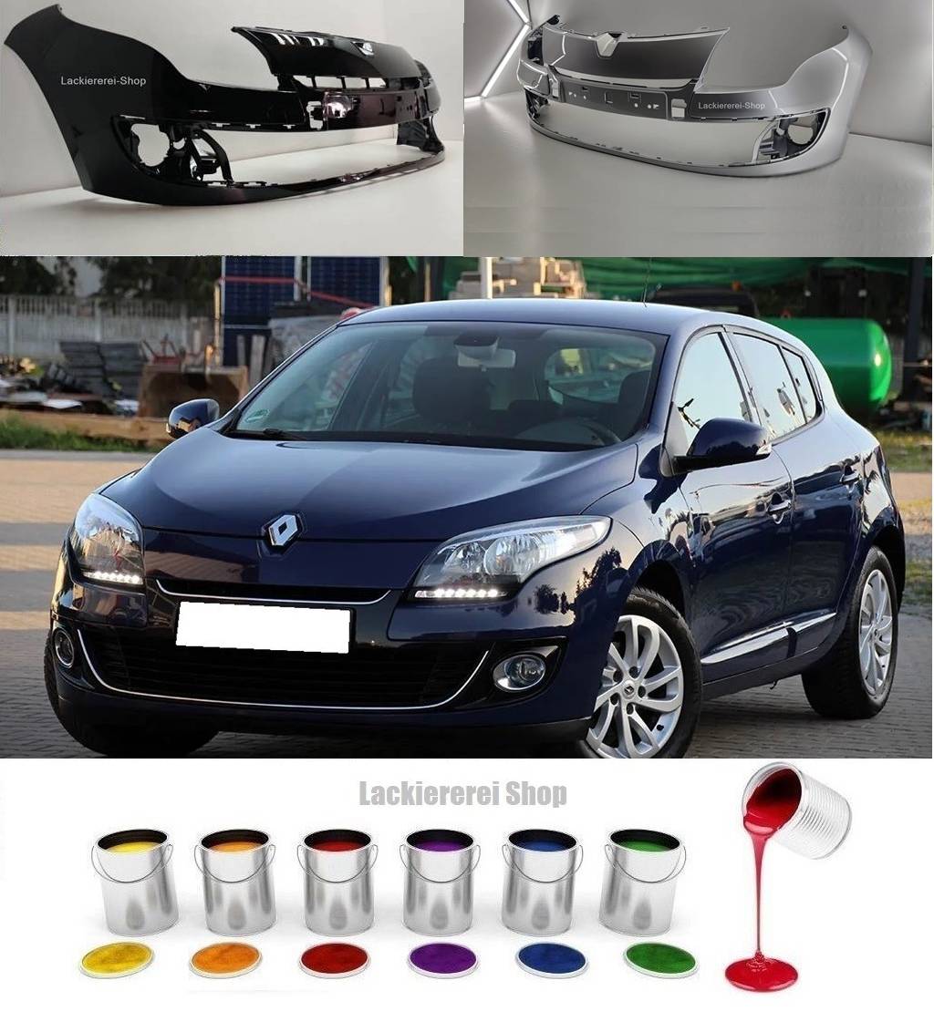 STOßSTANGE VORNE LACKIERT IN WUNSCHFARBE NEU für Renault Megane 2012-2014 Fünftürer/Combi