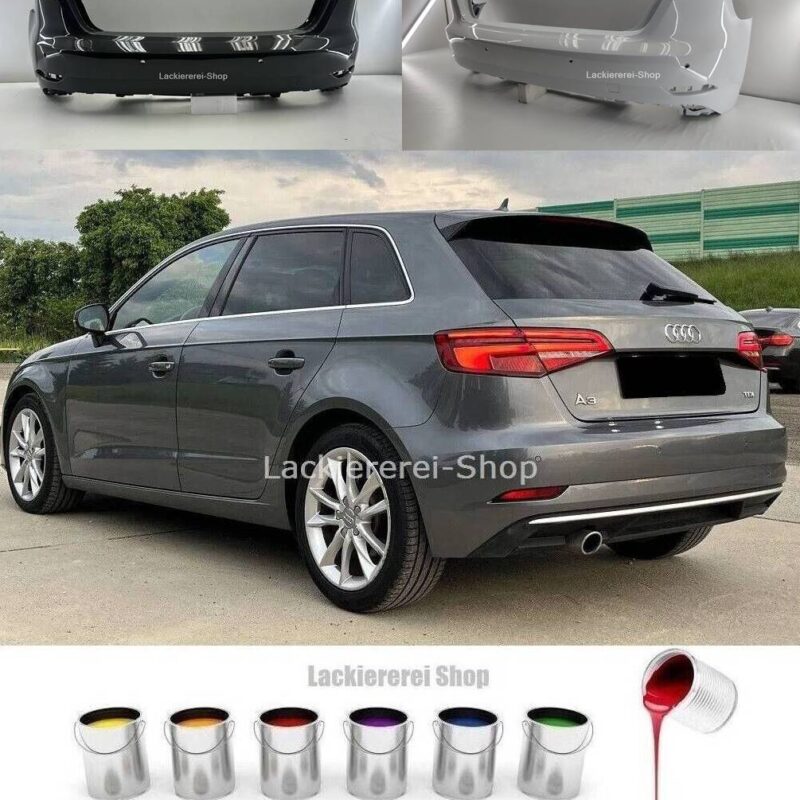 STOßSTANGE HINTEN LACKIERT IN WUNSCHFARBE NEU für Audi A3 8V Sportback 2016-2020 PDC
