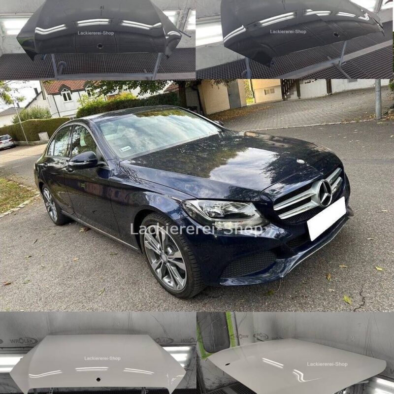 MOTORHAUBE ALU LACKIERT IN WUNSCHFARBE NEU für Mercedes C-Klasse W205/S205 2014-2021