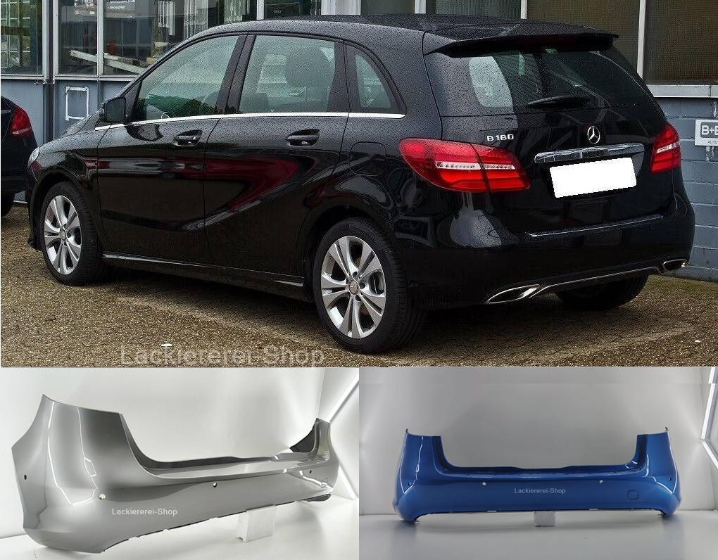 STOßSTANGE HINTEN LACKIERT IN WUNSCHFARBE NEU für Mercedes B-Klasse W246 2014-2019