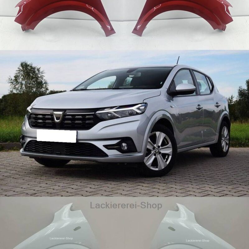 KOTFLÜGEL VORNE LACKIERT IN WUNSCHFARBE NEU für Dacia Sandero III 2021-