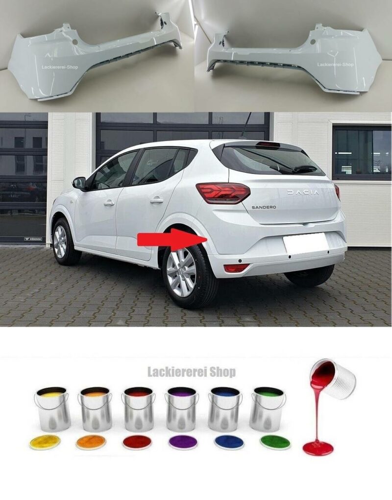 STOßSTANGE HINTEN LACKIERT IN WUNSCHFARBE NEU für Dacia Sandero III 2021-