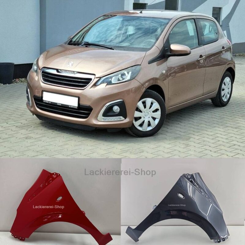 KOTFLÜGEL LACKIERT IN WUNSCHFARBE NEU für Peugeot 108 2014-2021