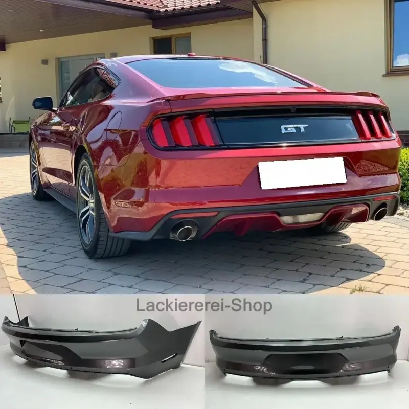 STOßSTANGE HINTEN LACKIERT IN WUNSCHFARBE NEU für Ford Mustang 2014-2017