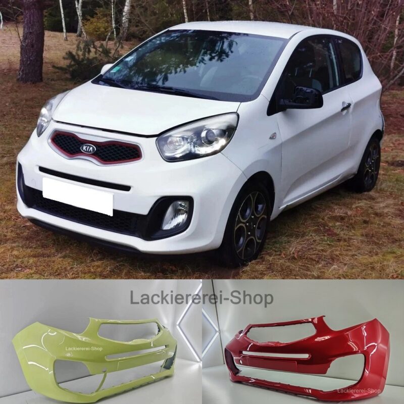 STOßSTANGE VORNE LACKIERT IN WUNSCHFARBE NEU für Kia Picanto 2011-2015 3-Türer