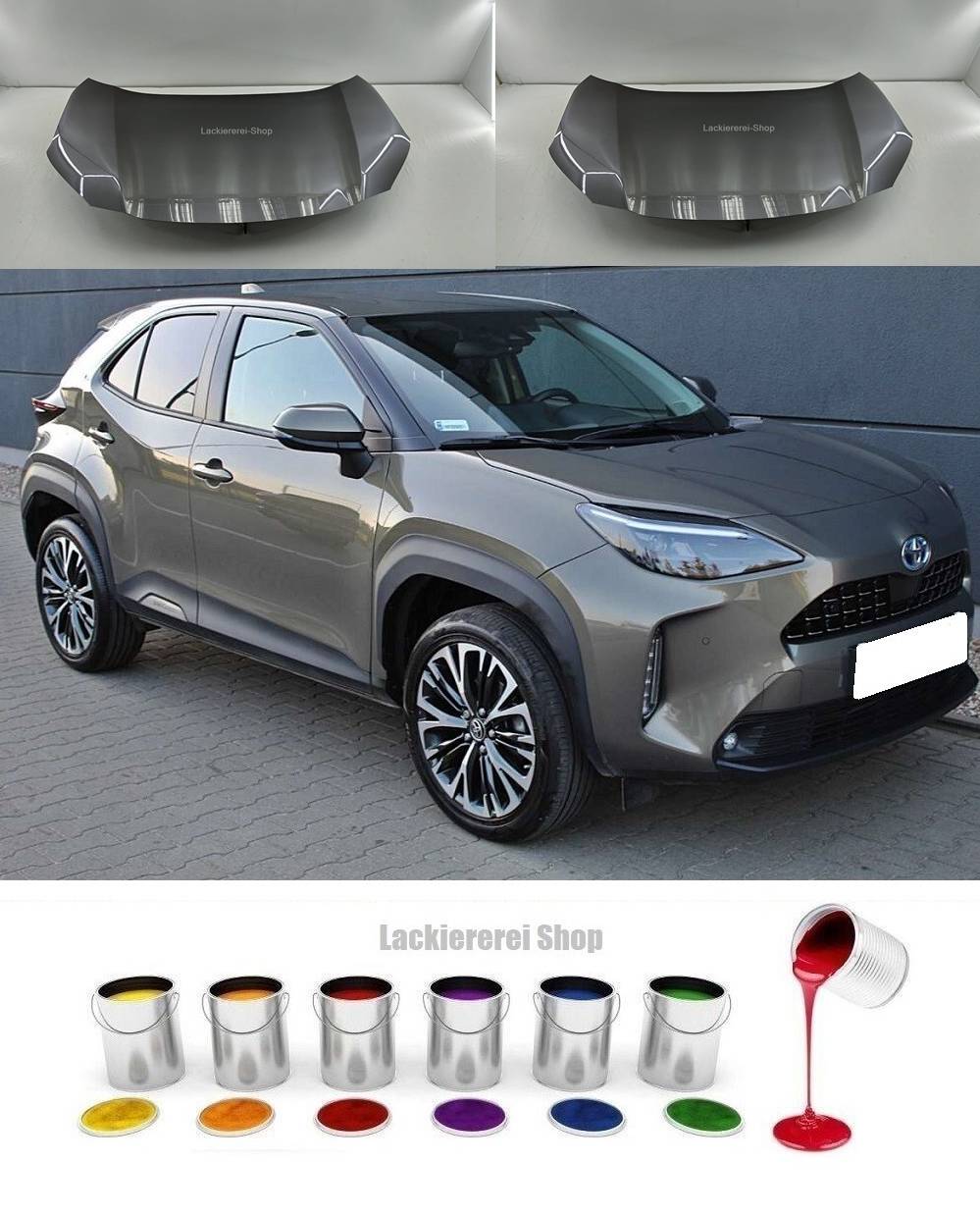 MOTORHAUBE LACKIERT IN IHRER WUNSCHFARBE NEU für Toyota Yaris Cross 2020-