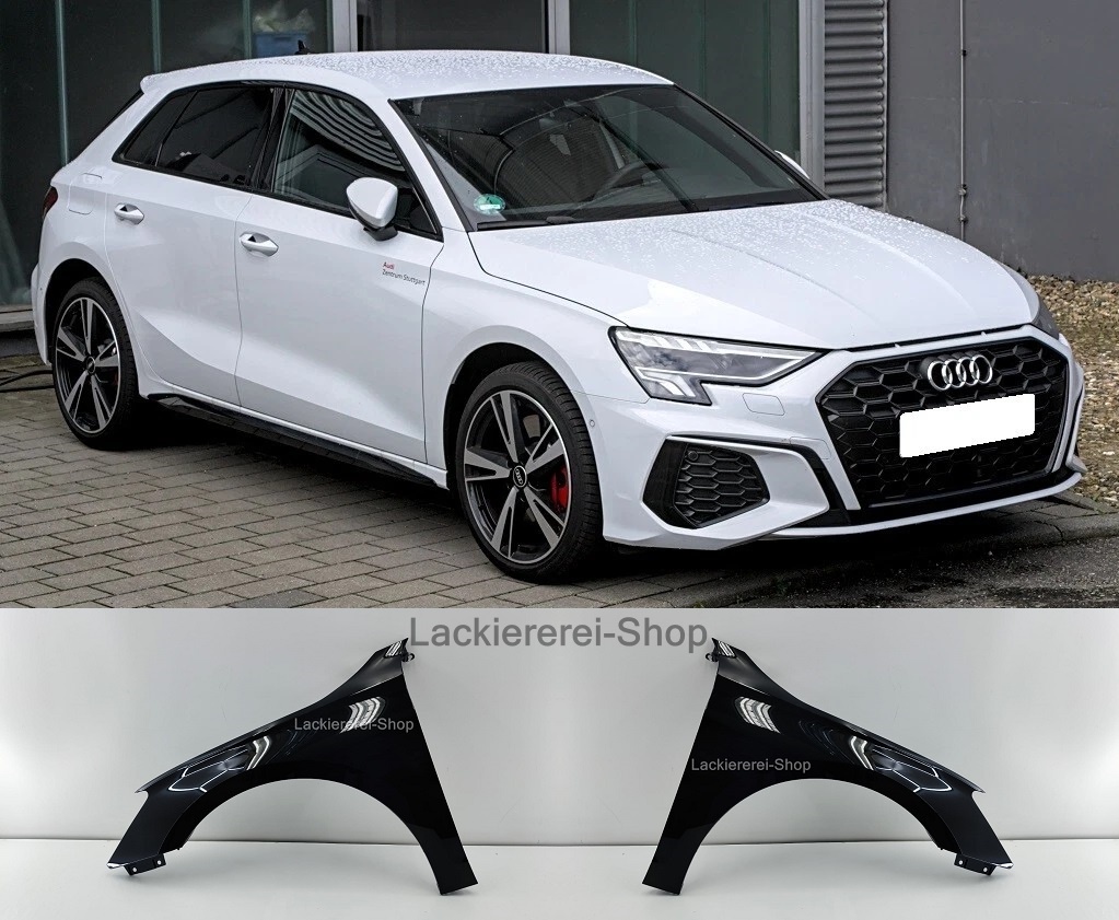 KOTFLÜGEL VORNE LACKIERT IN WUNSCHFARBE NEU passend für AUDI A3 8Y 2019-