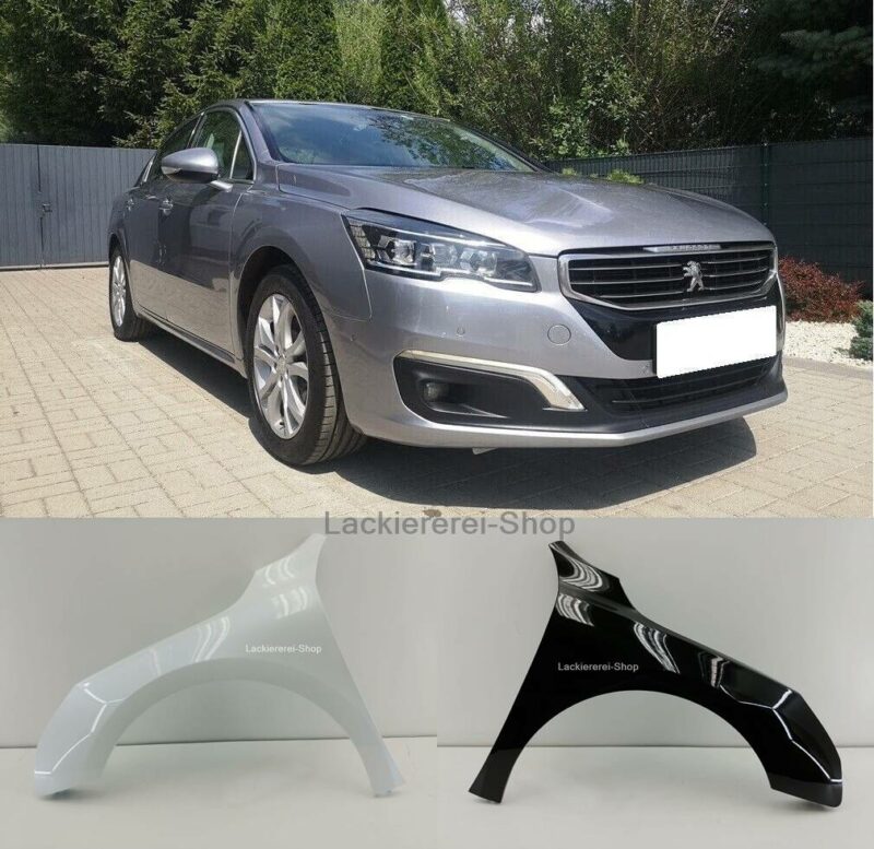 KOTFLÜGEL VORNE LACKIERT IN WUNSCHFARBE NEU für Peugeot 508 Baujahr 2010-2018