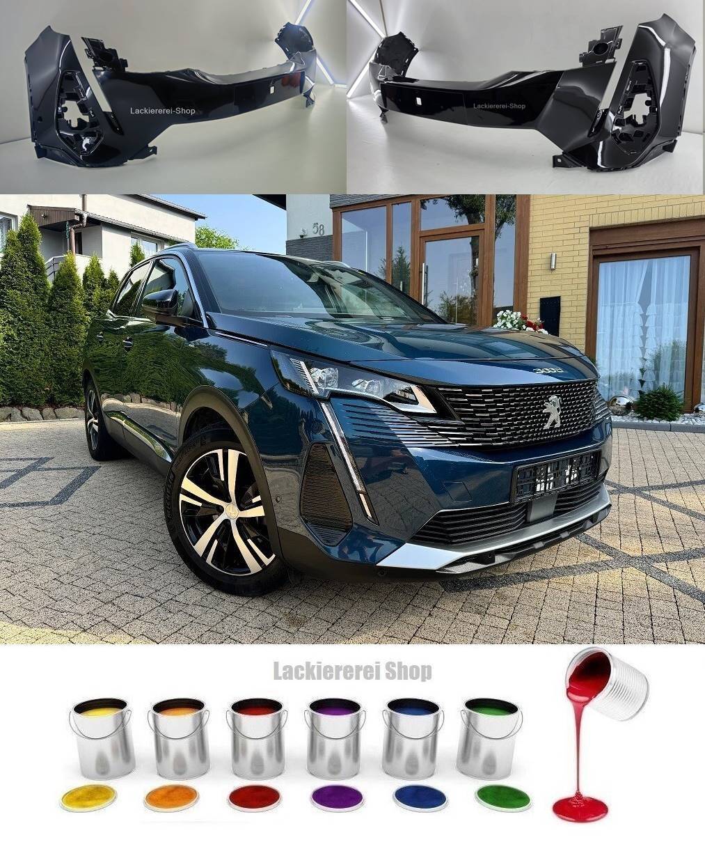 STOßSTANGE VORNE LACKIERT IN WUNSCHFARBE NEU für Peugeot 3008 II 2020-2023