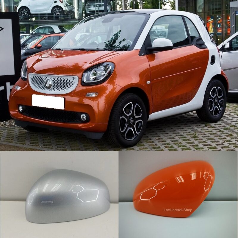 AUßENSPIEGEL KAPPE/GEHÄUSE LACKIERT IN WUNSCHFARBE NEU für Smart Fortwo 2014-2022