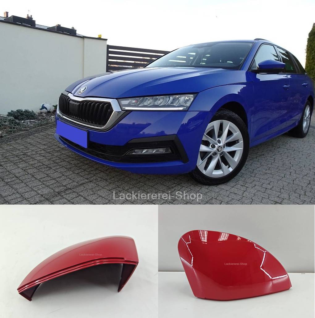 AUßENSPIEGEL KAPPE/GEHÄUSE LACKIERT IN WUNSCHFARBE NEU für Skoda Octavia 4