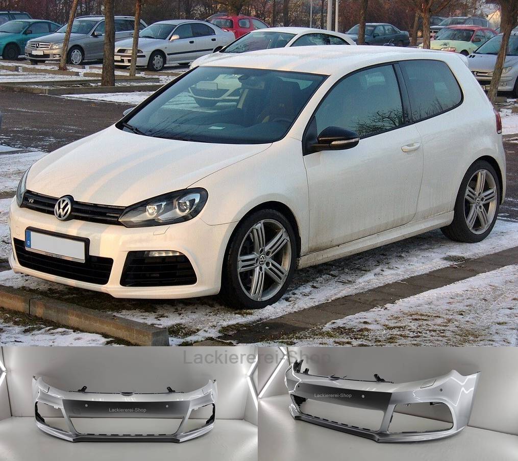 STOßSTANGE VORNE LACKIERT IN WUNSCHFARBE NEU für VW Golf 6 R SET