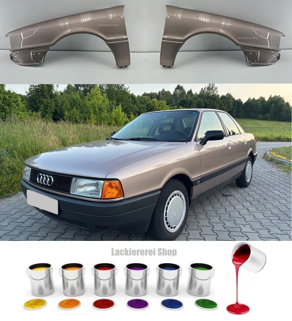 KOTFLÜGEL VORNE LACKIERT IN WUNSCHFARBE NEU für Audi 80 1987-1991
