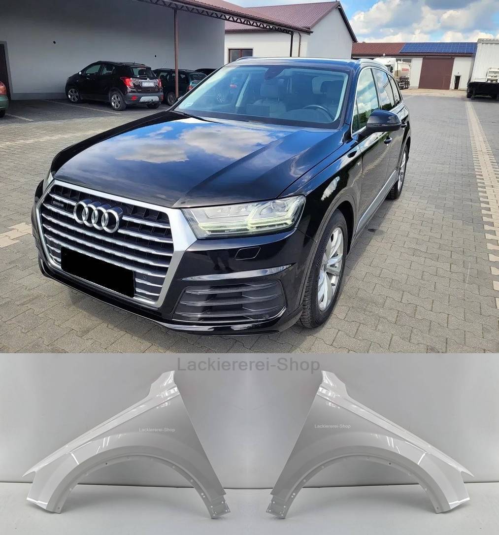 KOTFLÜGEL VORNE LACKIERT IN WUNSCHFARBE NEU für Audi Q7 2015-2024 ALU