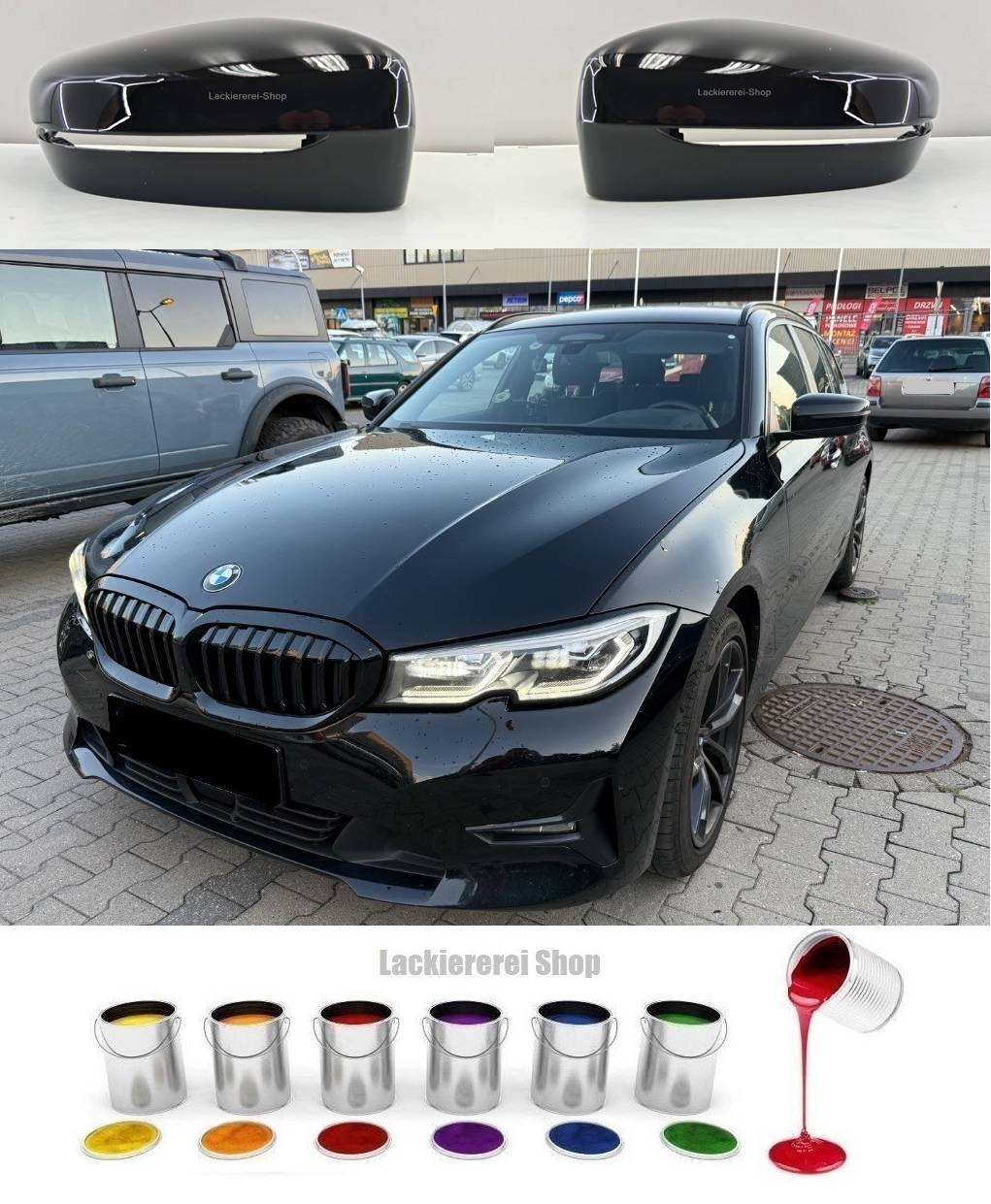 AUßENSPIEGEL KAPPE/GEHÄUSE LACKIERT IN WUNSCHFARBE NEU für BMW 3er G20/G21