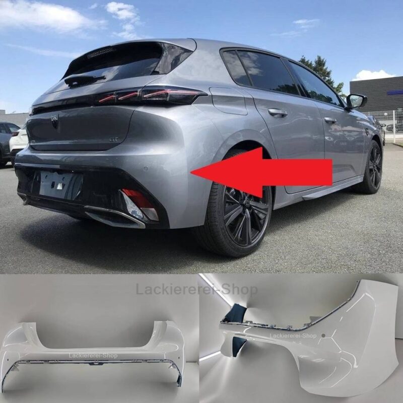 STOßSTANGE HINTEN LACKIERT IN WUNSCHFARBE NEU für Peugeot 308 III 2021-