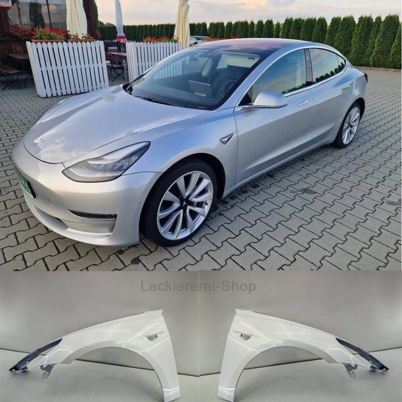 KOTFLÜGEL VORNE LACKIERT IN WUNSCHFARBE NEU für TESLA Model 3 2017-2023