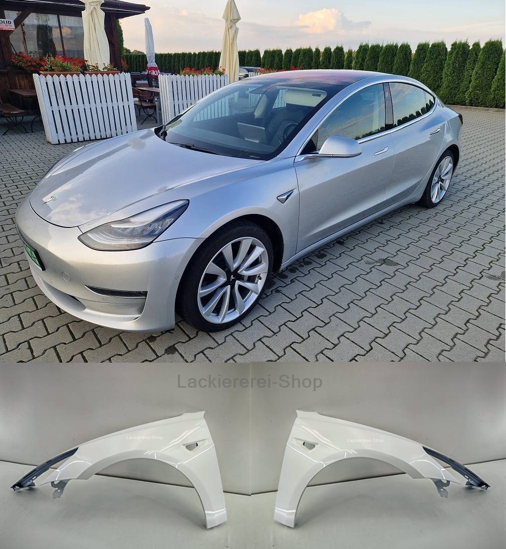 KOTFLÜGEL VORNE LACKIERT IN WUNSCHFARBE NEU für TESLA Model 3 2017-2023