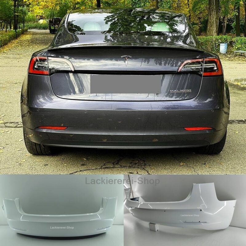 STOßSTANGE HINTEN LACKIERT IN WUNSCHFARBE NEU für TESLA Model 3 2017-2023