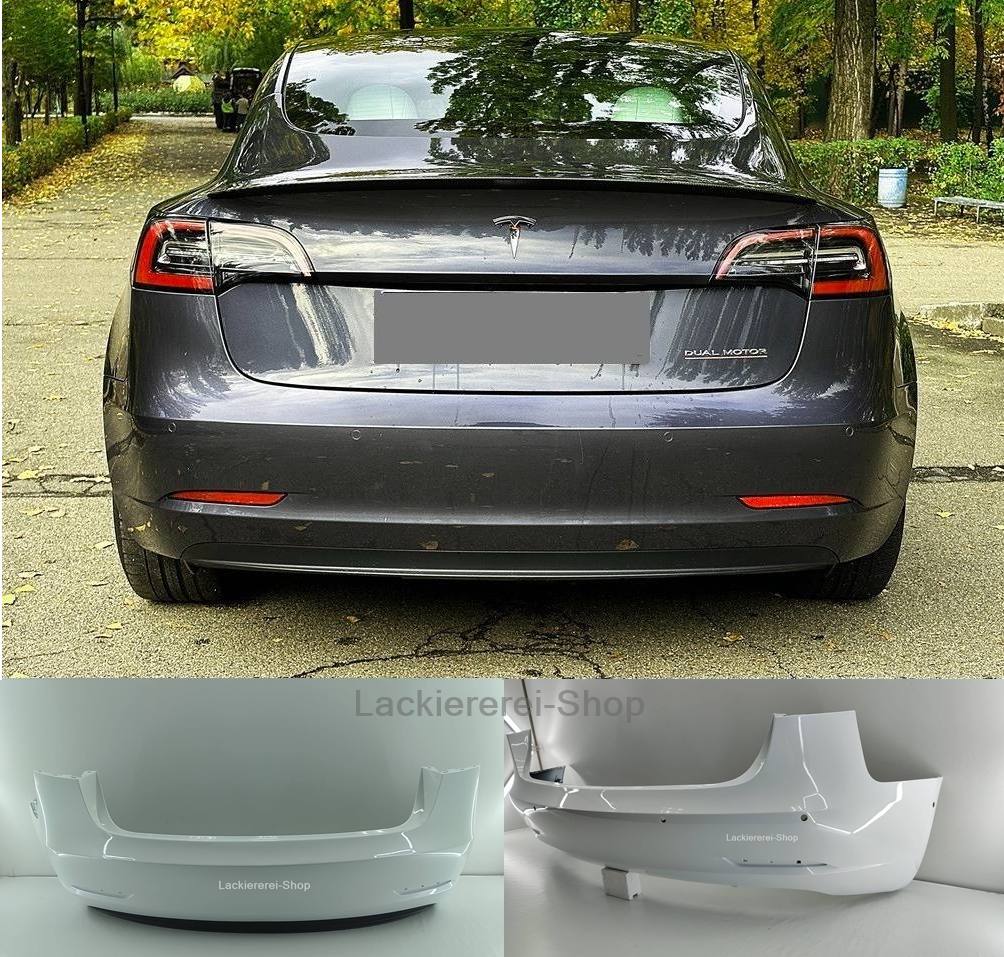 STOßSTANGE HINTEN LACKIERT IN WUNSCHFARBE NEU für TESLA Model 3 2017-2023