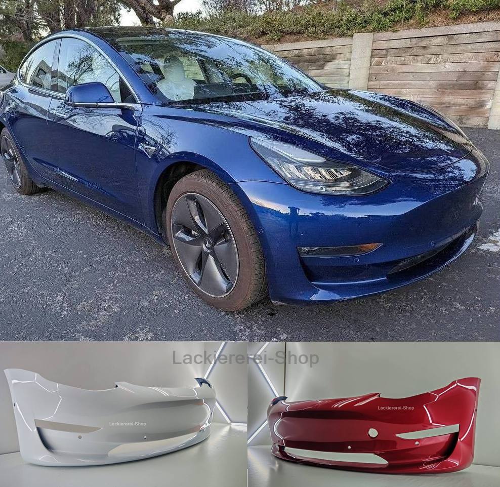 STOßSTANGE VORNE LACKIERT IN WUNSCHFARBE NEU für TESLA Model 3 2017-2023