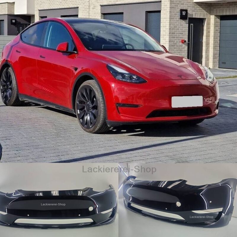 STOßSTANGE VORNE LACKIERT IN WUNSCHFARBE NEU für TESLA Model Y 2020-2025 mit PDC