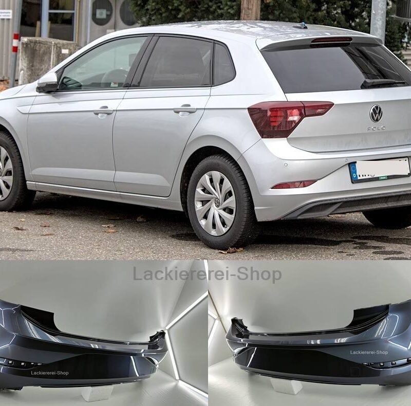 STOßSTANGE HINTEN LACKIERT IN WUNSCHFARBE NEU für VW Polo 2021- (auch R-Line/GTI)