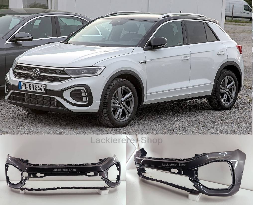 STOßSTANGE VORNE LACKIERT IN WUNSCHFARBE NEU für VW T-Roc R/R-Line 2022-2025