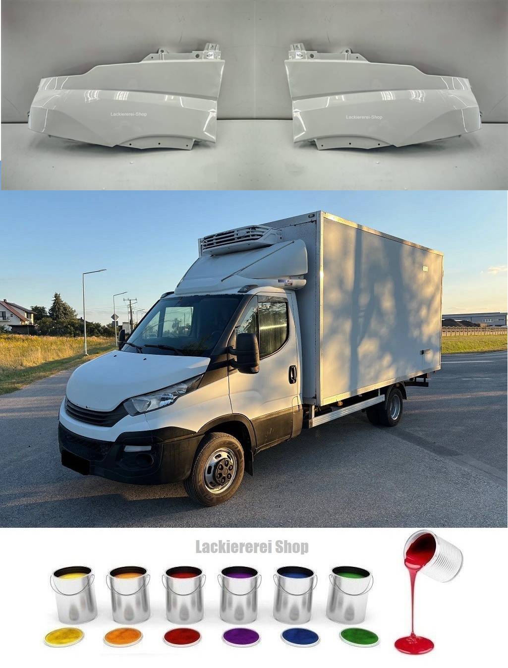 KOTFLÜGEL VORNE LACKIERT IN WUNSCHFARBE NEU für IVECO DAILY 2014-2019