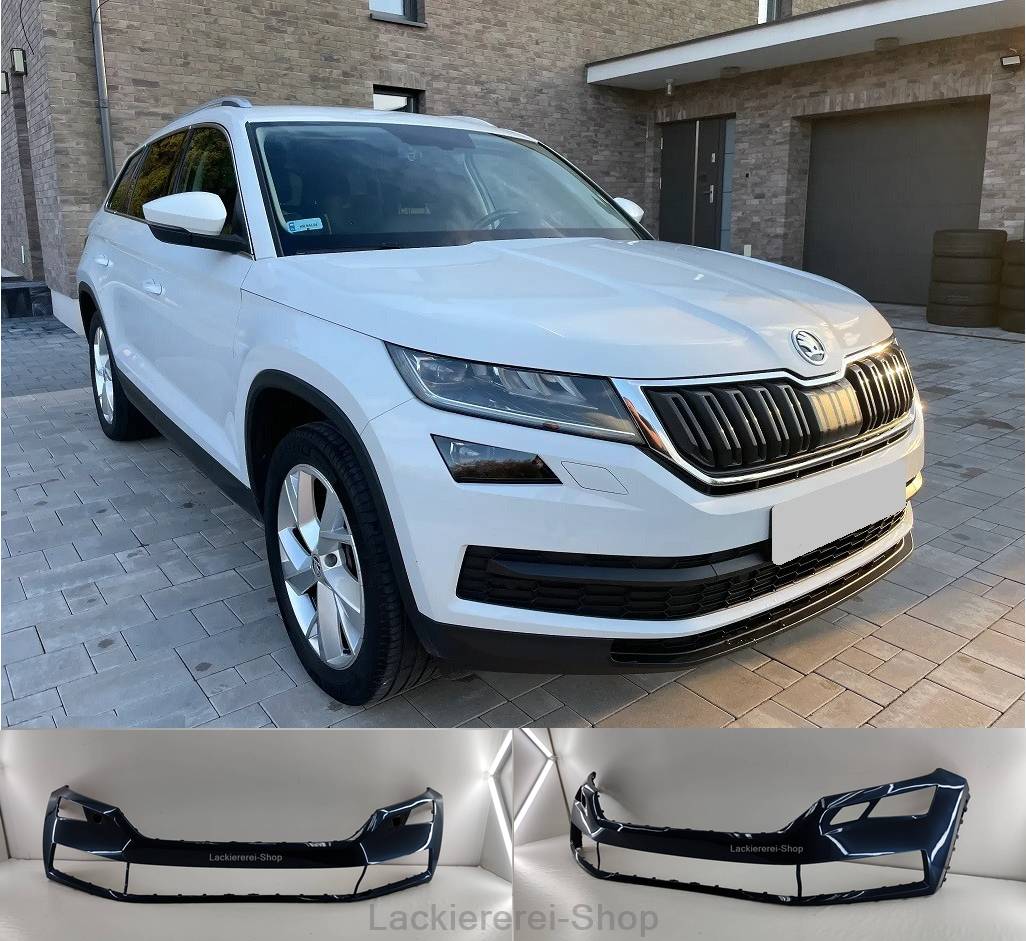 STOßSTANGE VORNE LACKIERT IN WUNSCHFARBE NEU für Skoda Kodiaq 2016-2021 mit SRA
