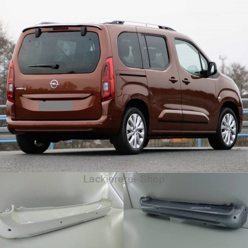 STOßSTANGE HINTEN LACKIERT IN WUNSCHFARBE NEU für Opel Combo E/Peugeot Partner/Citroen Berlingo 2018-2023