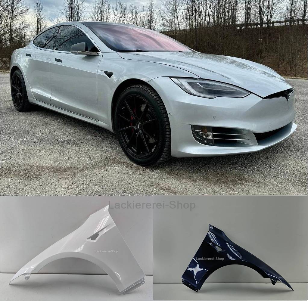 KOTFLÜGEL VORNE LACKIERT IN WUNSCHFARBE NEU für TESLA Model S 2016-2020 ALU